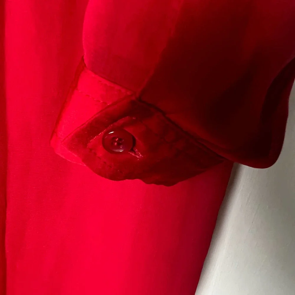 Free People The Best of Both Worlds Women's Red Blouse - size L - Picture 11 of 12